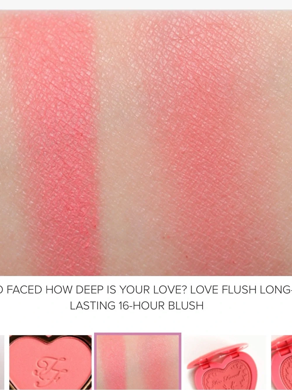 Too Faced Love Flush Blush in How Deep is Your Love?